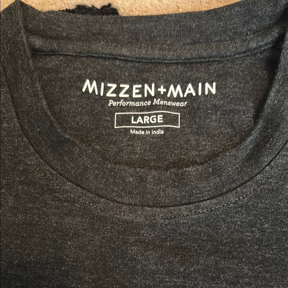 Mizzen + Main Gray Crewneck Sweatshirt large - Picture 2 of 2